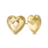 Thumbnail Image 0 of Faceted Puff Heart Stud Earrings in 14K Gold