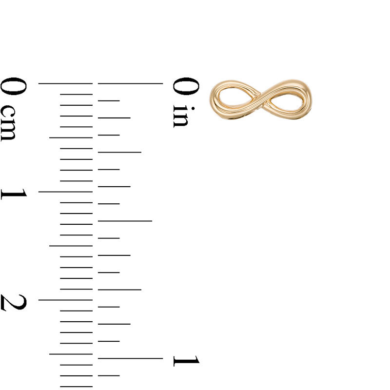 Main Image 2 of Infinity Stud Earrings in 14K Gold
