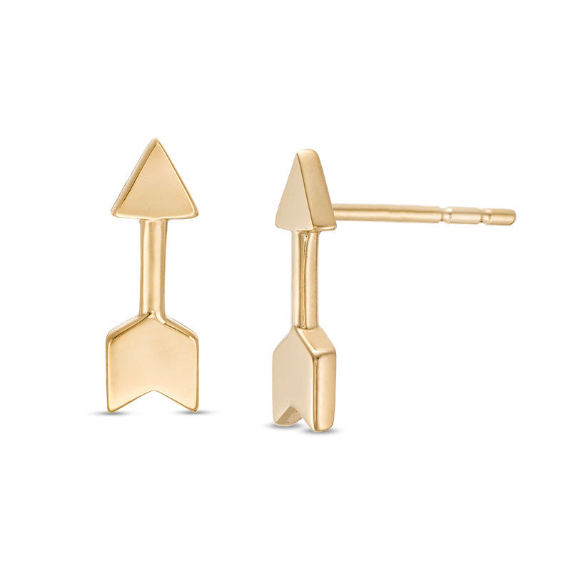 Gold arrow sales stud earrings