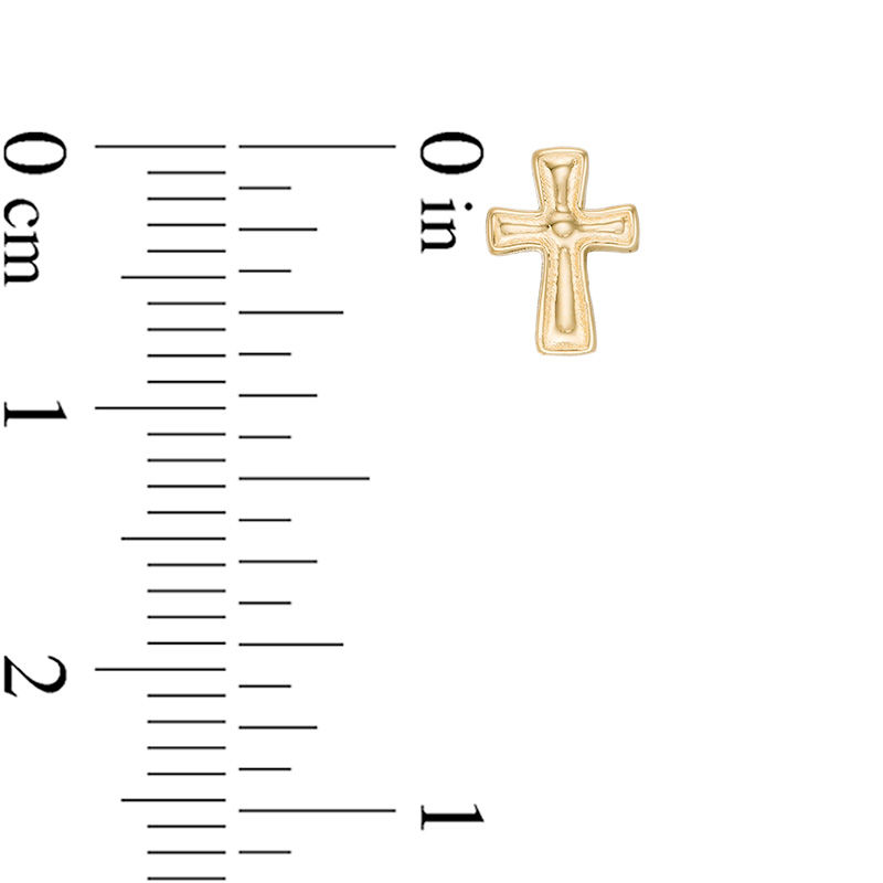 Main Image 2 of Cross Stud Earrings in 14K Gold