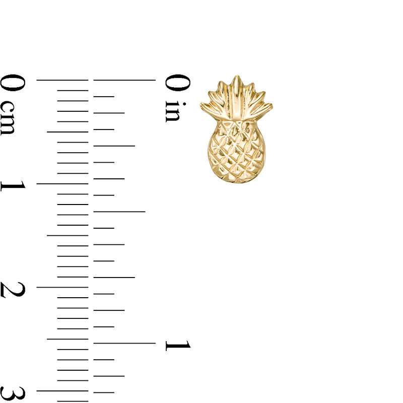 Main Image 2 of Pineapple Stud Earrings in 14K Gold