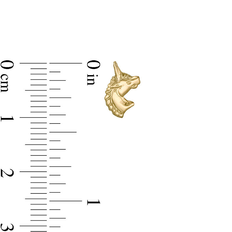 Main Image 2 of Child's Unicorn Stud Earrings in 14K Gold