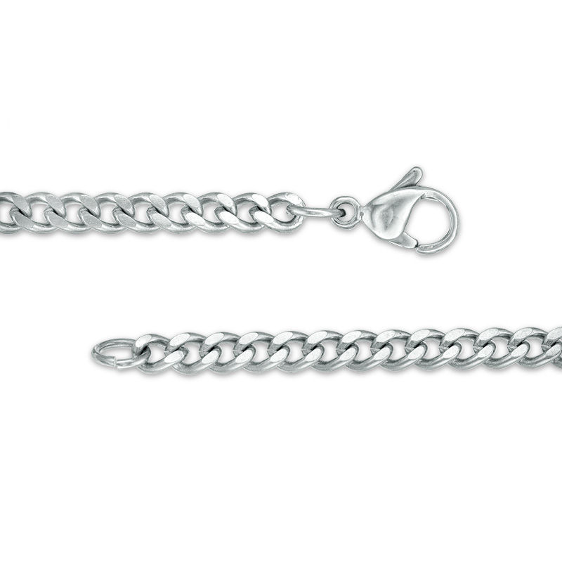 Main Image 2 of Men's Anchor Pendant in Stainless Steel with Black IP - 24"