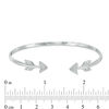 Thumbnail Image 1 of Lab-Created White Sapphire Arrow Flex Bangle in Sterling Silver - 7.25"