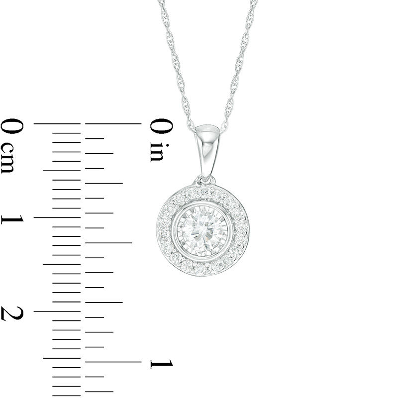 1/2 CT. T.W. Diamond Frame Pendant in 10K White Gold