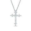 Thumbnail Image 0 of 1/10 CT. T.W. Diamond Gothic-Style Cross Pendant in 10K White Gold