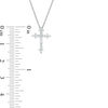 Thumbnail Image 1 of 1/10 CT. T.W. Diamond Gothic-Style Cross Pendant in 10K White Gold