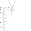 Thumbnail Image 2 of 1/10 CT. T.W. Diamond Gothic-Style Cross Pendant in 10K White Gold