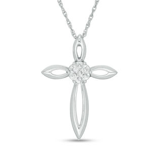 Sterling Silver Open Cross Necklace