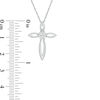Thumbnail Image 1 of Diamond Accent Open Cross Pendant in Sterling Silver