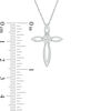 Thumbnail Image 2 of Diamond Accent Open Cross Pendant in Sterling Silver