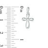 Diamond Accent Loop Cross Drop Earrings in Sterling Silver
