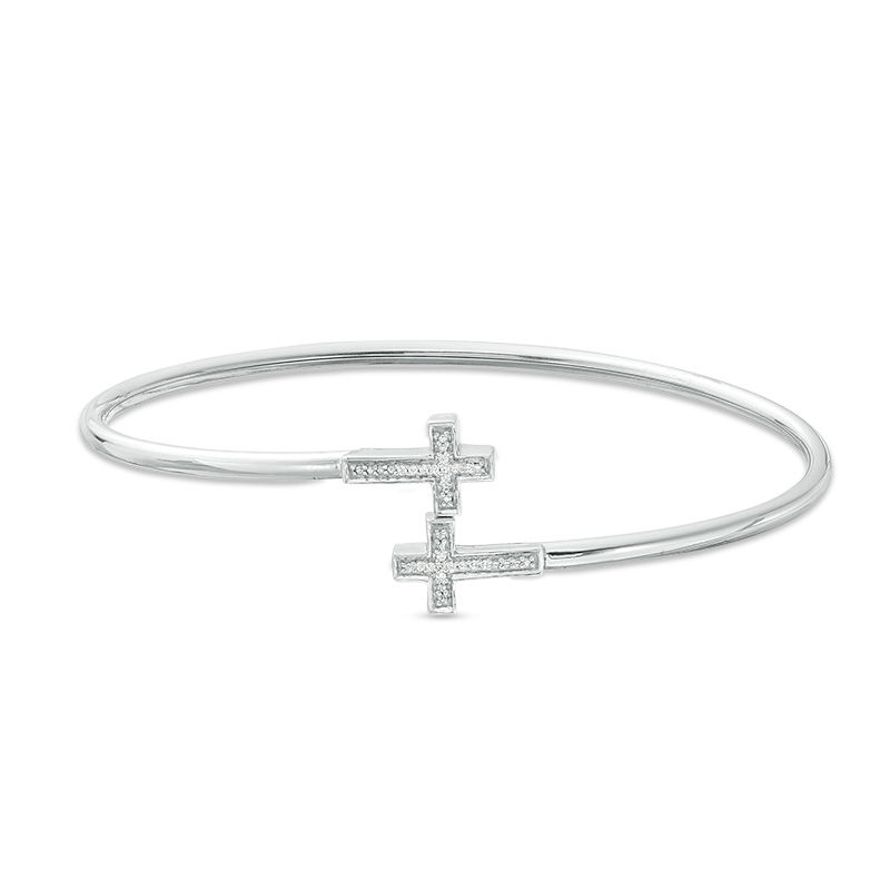 Tiny Diamond Cross Bracelet / 14k Gold Diamond Cross Bracelet /Diamond Cross  Pendant /Mini Cross White Diamond Bracelet,Charm Bracelets gift