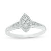 Thumbnail Image 0 of 1/5 CT. T.W. Composite Diamond Marquise Frame Promise Ring in 10K White Gold