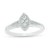 Thumbnail Image 1 of 1/5 CT. T.W. Composite Diamond Marquise Frame Promise Ring in 10K White Gold