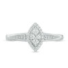 Thumbnail Image 2 of 1/5 CT. T.W. Composite Diamond Marquise Frame Promise Ring in 10K White Gold