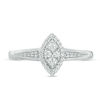 Thumbnail Image 3 of 1/5 CT. T.W. Composite Diamond Marquise Frame Promise Ring in 10K White Gold