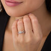 Thumbnail Image 2 of 1/4 CT. T.W. Diamond Double Frame V-Sides Bridal Set in 10K Rose Gold
