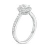 Thumbnail Image 3 of Love's Destiny by Zales 1 CT. T.W. Certified Oval Diamond Scallop Frame Engagement Ring in 14K White Gold (I/SI2)