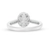 Thumbnail Image 5 of Love's Destiny by Zales 1 CT. T.W. Certified Oval Diamond Scallop Frame Engagement Ring in 14K White Gold (I/SI2)