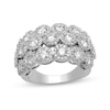 Thumbnail Image 1 of 2-1/2 CT. T.W. Diamond Frame Triple Row Ring in 14K White Gold