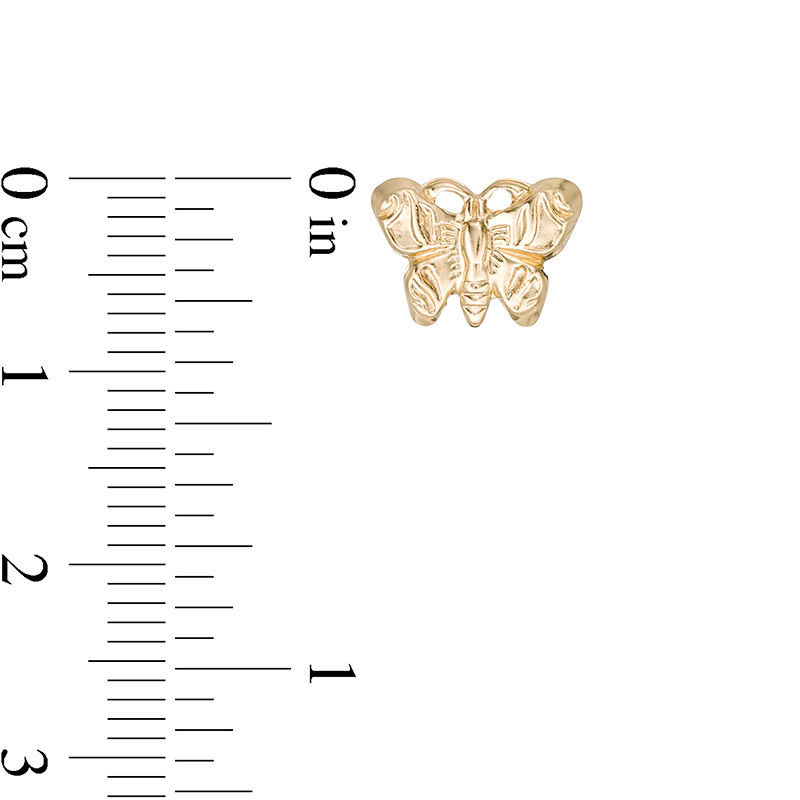 Main Image 2 of Child's Butterfly Stud Earrings in 14K Gold