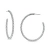 Beaded Hoop Earrings in Sterling Silver