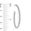 Beaded Hoop Earrings in Sterling Silver