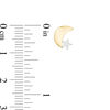 Thumbnail Image 2 of Child's Crescent Moon and Star Stud Earrings in 14K Two-Tone Gold