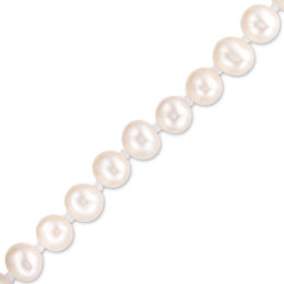 Child's 4.5-5.0mm Freshwater Cultured Pearl Strand Bracelet with 14K Gold Clasp-5.25"