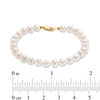 Thumbnail Image 2 of Child's 4.5 - 5.0mm Cultured Freshwater Pearl Strand Bracelet with 14K Gold Clasp - 5.25"