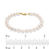 Thumbnail Image 3 of Child's 4.5-5.0mm Freshwater Cultured Pearl Strand Bracelet with 14K Gold Clasp-5.25"