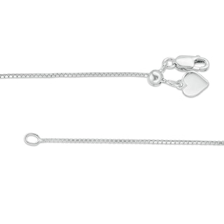 Adjustable 015 Gauge Box Chain Necklace in Sterling Silver