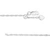 Thumbnail Image 3 of Adjustable 030 Gauge Singapore Chain Necklace in Sterling Silver - 22"