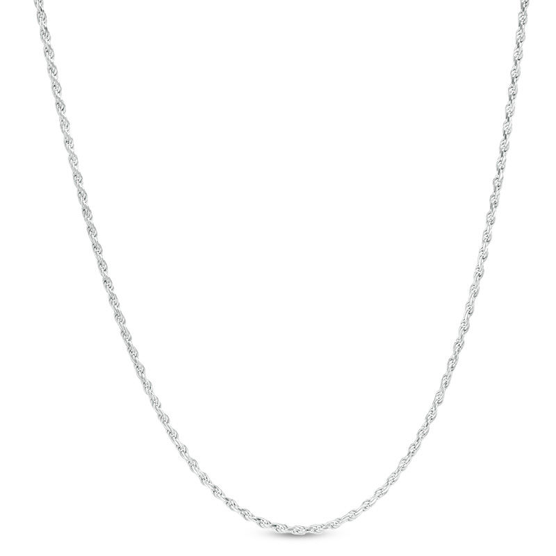 Adjustable 020 Gauge Rope Chain Necklace in Sterling Silver - 22"