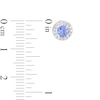 Thumbnail Image 3 of Tanzanite and Lab-Created White Sapphire Frame Pendant and Stud Earrings Set in Sterling Silver