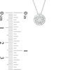 Thumbnail Image 1 of 1/8 CT. T.W. Diamond Frame Pendant in Sterling Silver