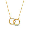 Thumbnail Image 0 of Made in Italy Glitter Enamel Interlocking Circles Necklace in 14K Gold