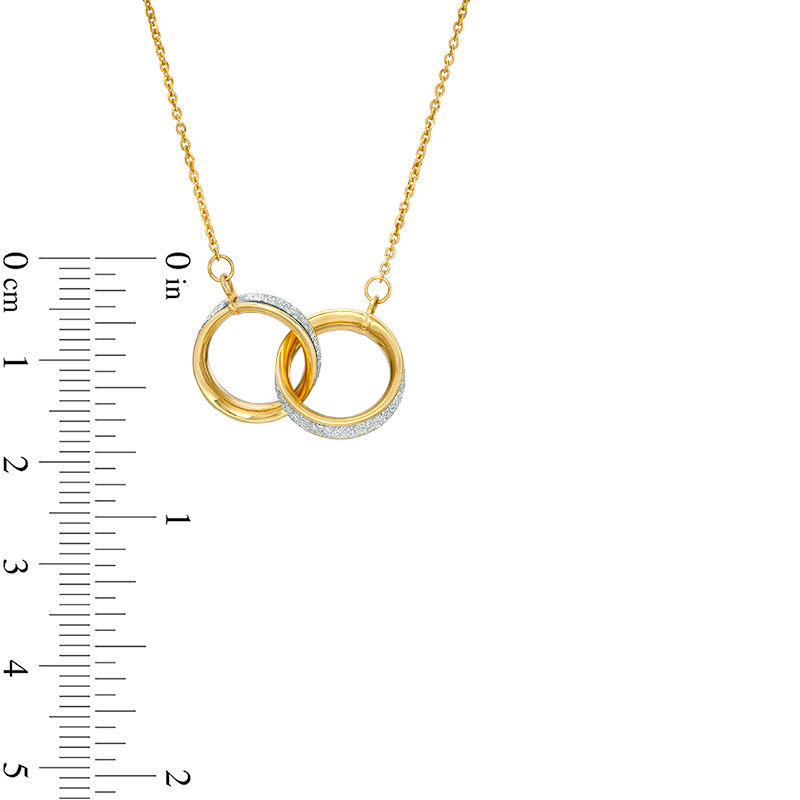 14k mini double open circle necklace – Emily Rosenfeld