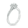Thumbnail Image 1 of 3/8 CT. T.W. Princess-Cut Diamond Frame Twist Engagement Ring in 10K White Gold