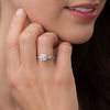 Thumbnail Image 2 of 3/8 CT. T.W. Princess-Cut Diamond Frame Twist Engagement Ring in 10K White Gold