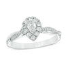 Thumbnail Image 1 of 3/8 CT. T.W. Pear-Shaped Diamond Frame Twist Engagement in 10K White Gold
