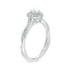 Thumbnail Image 2 of 3/8 CT. T.W. Oval Diamond Frame Twist Engagement Ring in 10K White Gold