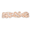 Thumbnail Image 2 of 1/10 CT. T.W. Diamond Scroll Band in 10K Rose Gold