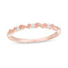 Thumbnail Image 0 of 1/10 CT. T.W. Diamond Vintage-Style Swirl Anniversary Band in 10K Rose Gold