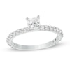 Thumbnail Image 0 of 1 CT. T.W. Certified Princess-Cut Diamond Engagement Ring in 14K White Gold (I/I1)