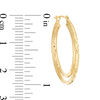 Thumbnail Image 2 of Diamond-Cut Layered Double Hoop Earrings in 14K Gold