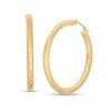 Thumbnail Image 1 of 35.0mm Diamond-Cut Chevron Hoop Earrings in 14K Gold