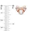 Thumbnail Image 3 of Enchanted Disney Snow White 1/10 CT. T.W. Diamond Bow Stud Earrings in 10K Rose Gold