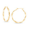 Thumbnail Image 0 of 2.0 x 30.0mm Square Twist Hoop Earrings in 14K Gold